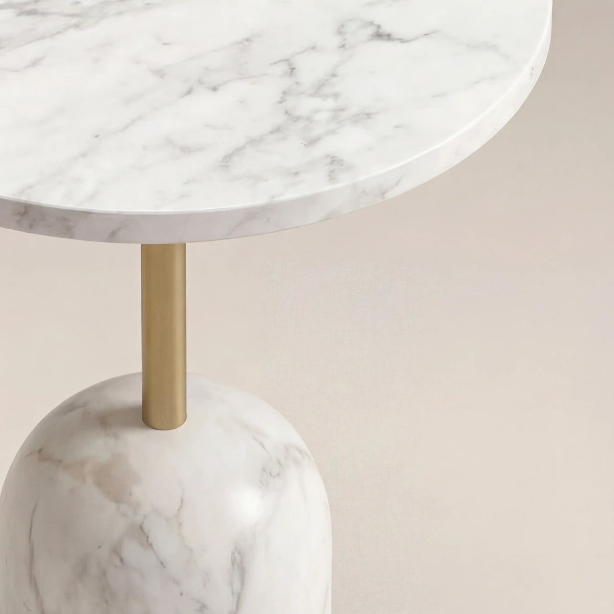 Table d'Appoint Kingston — Marbre Blanc, vue d'ensemble