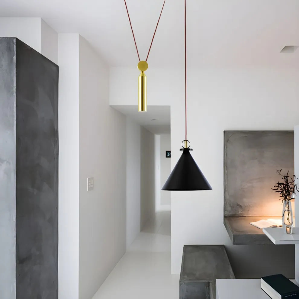 Suspension à poulie contemporaine