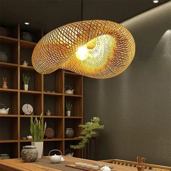 Lustre en osier Zen bambou