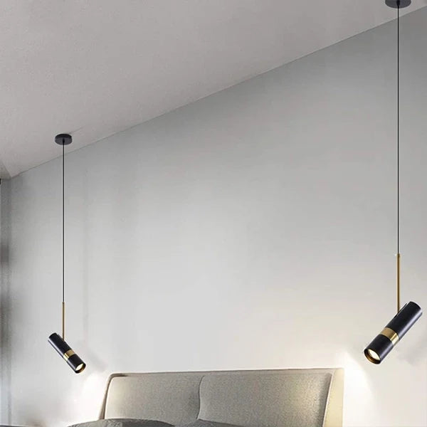 Suspension LED tube cylindrique