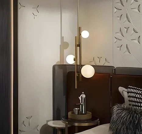 Suspension moderne 3 globes en verre