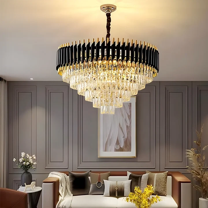 Lustre cristal traditionnel Andalus noir