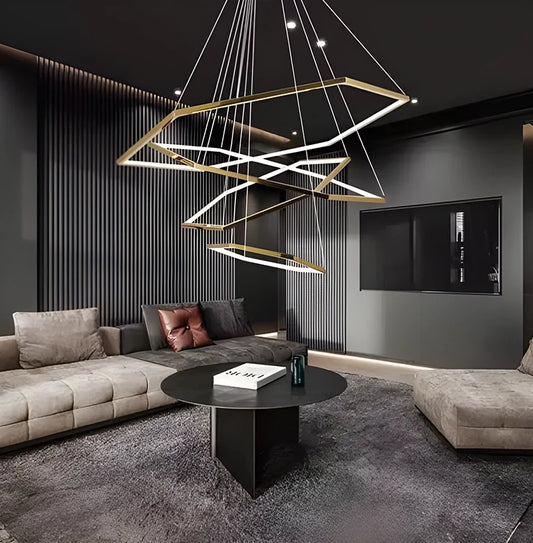 Lustre géométrique Hexa-Luxe