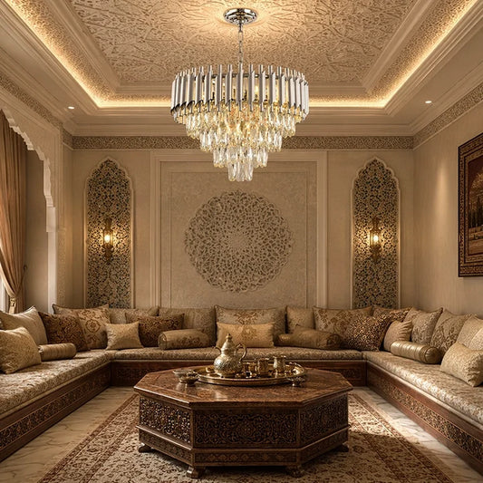 Lustre Cristal traditionnel argent