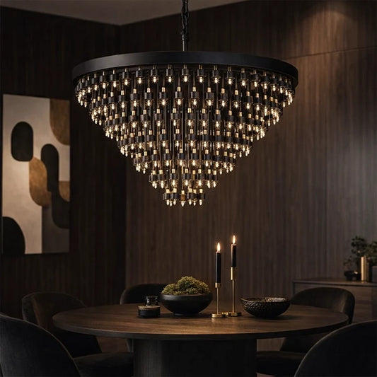 Lustre suspendu Legato en cristal multicouches