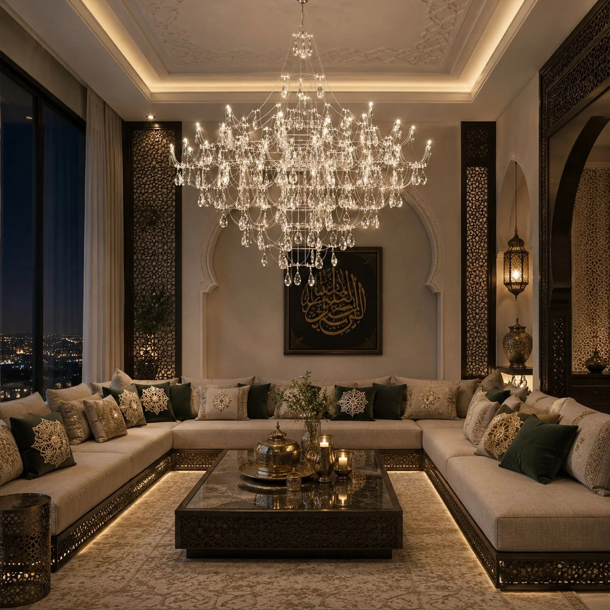 Lustre Cristal Impérial Marrakech, pampilles