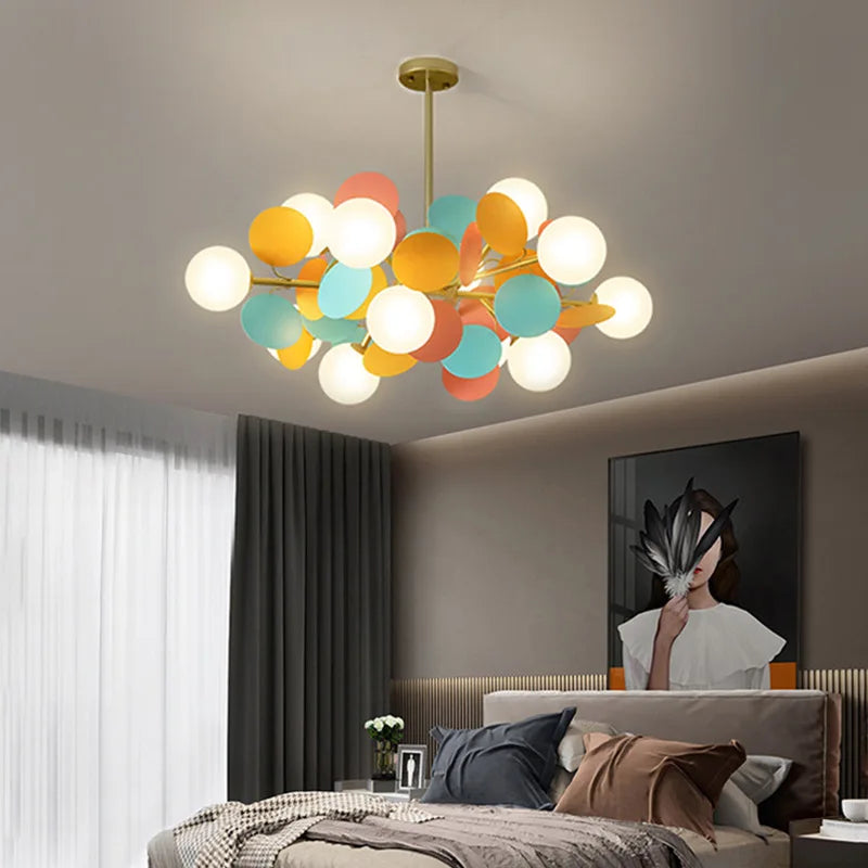 Lustre Fleurs Boule en situation