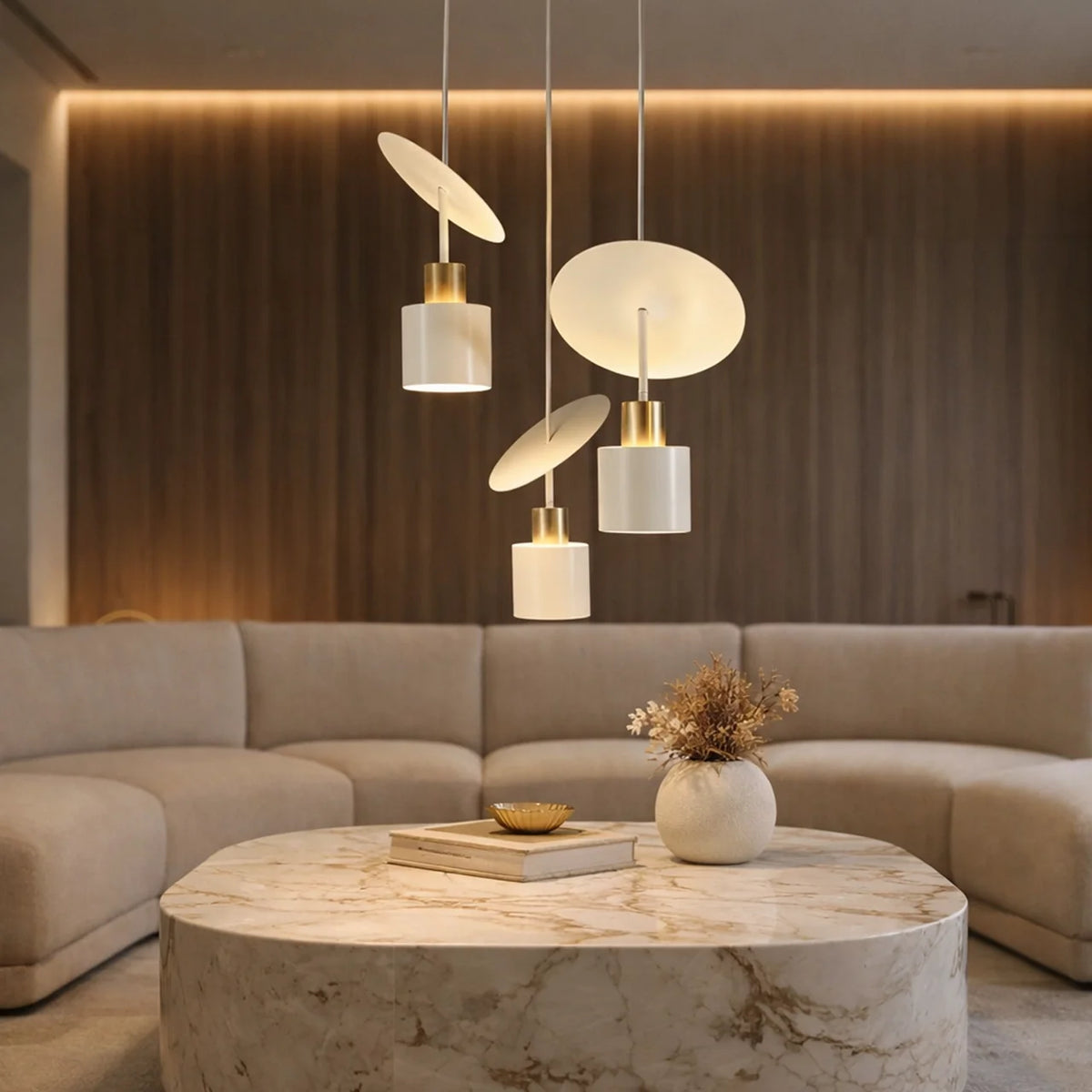 Suspension nordique LED en situation