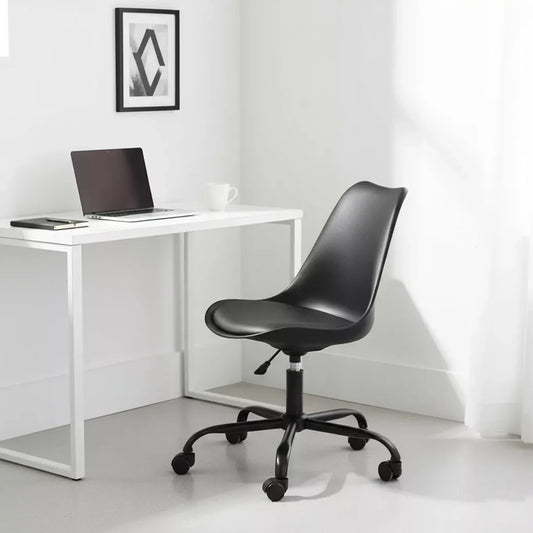 Matteo chaise de bureau à roulettes noir