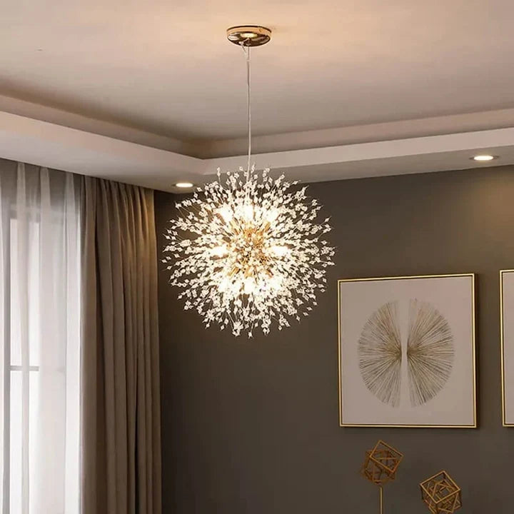 Lustre Lavande doré en situation