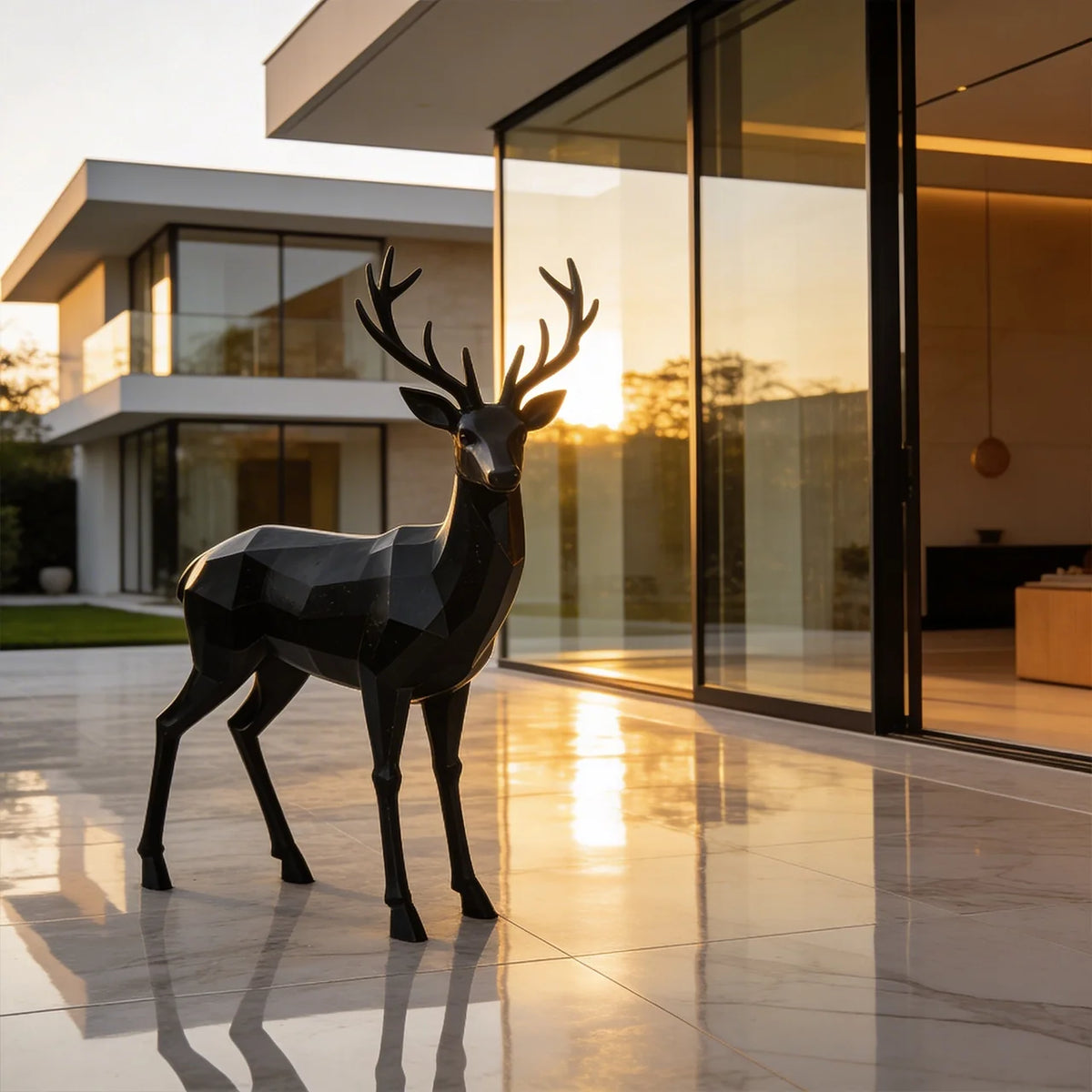 Sculpture Cerfs Design, finition