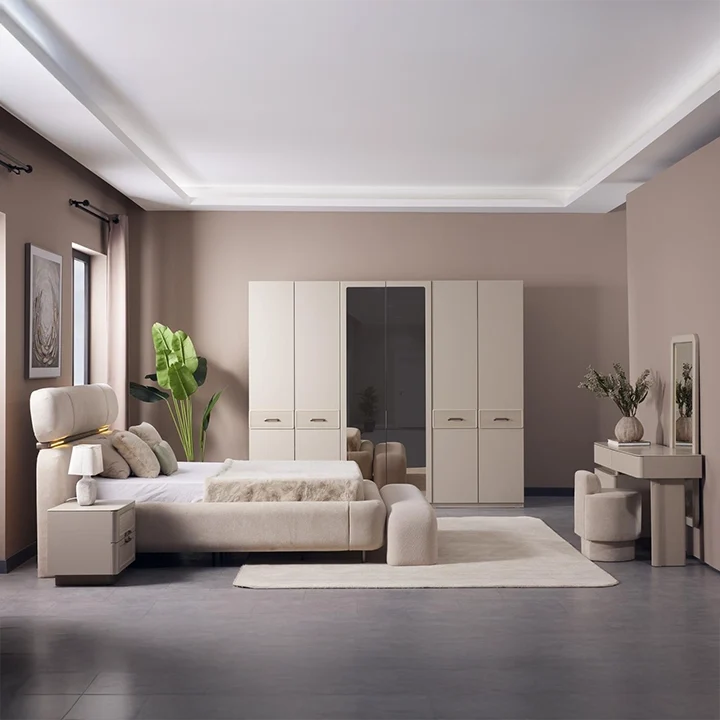 Chambre à coucher Nota, formes arrondies