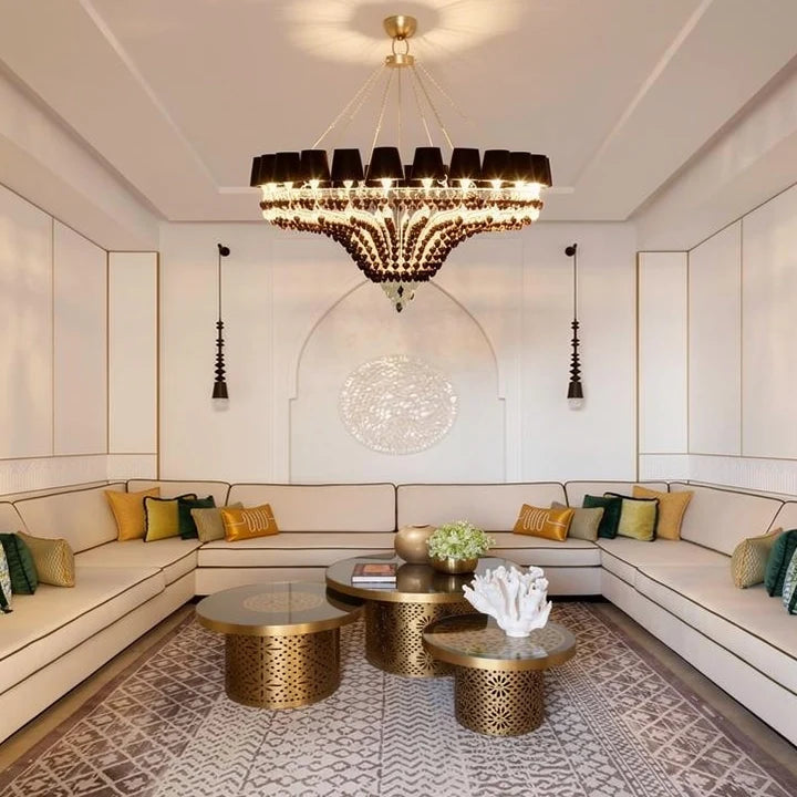 Lustre chandelier moderne, branches noires