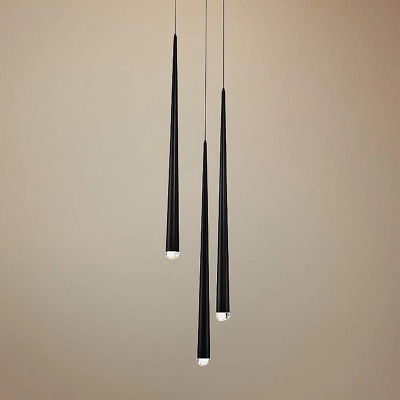 Suspension tube aluminium noir, détail