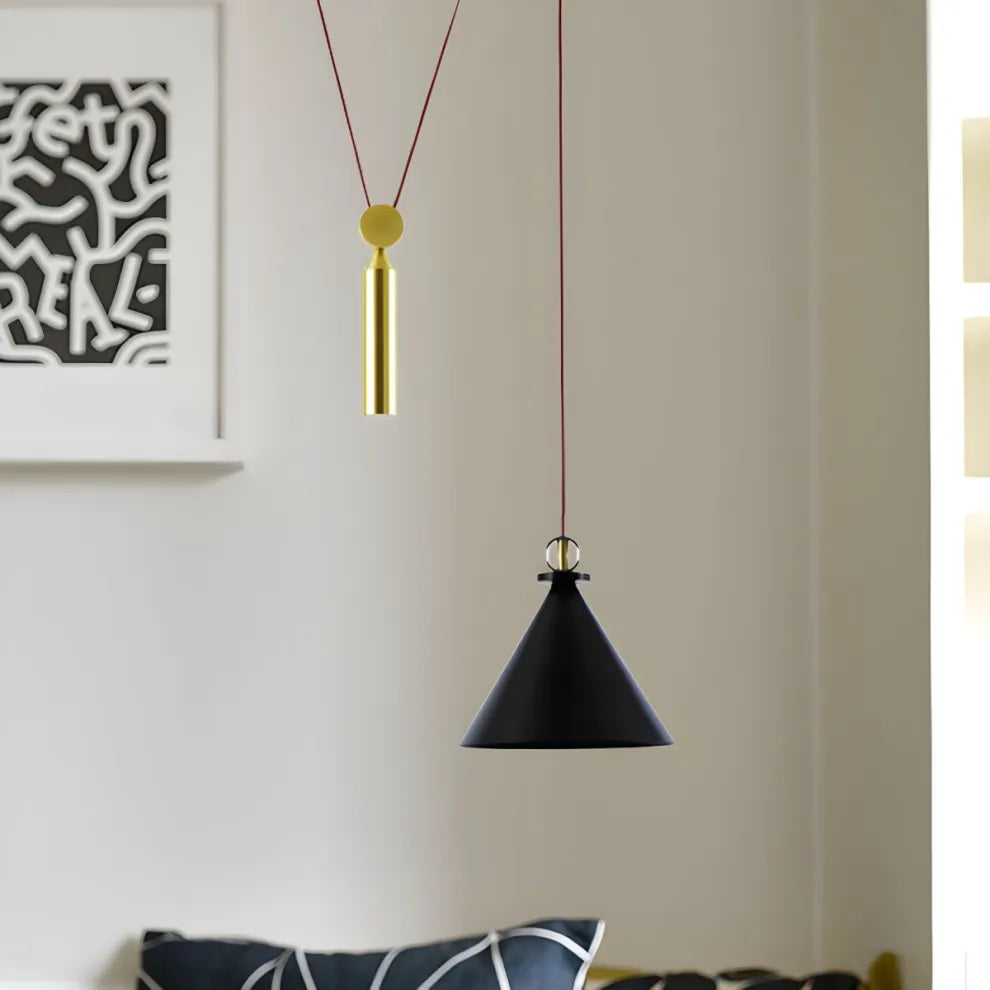 Suspension à poulie contemporaine, mécanisme
