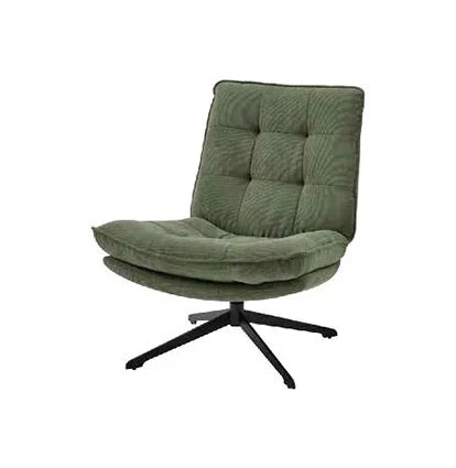 Fauteuil pivotant Nanou, velours côtelé