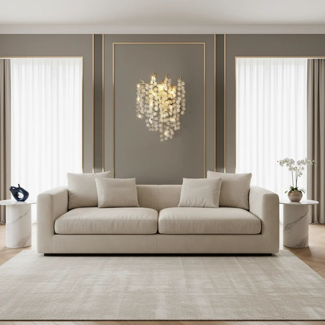 Applique murale Cali Gold, détail doré