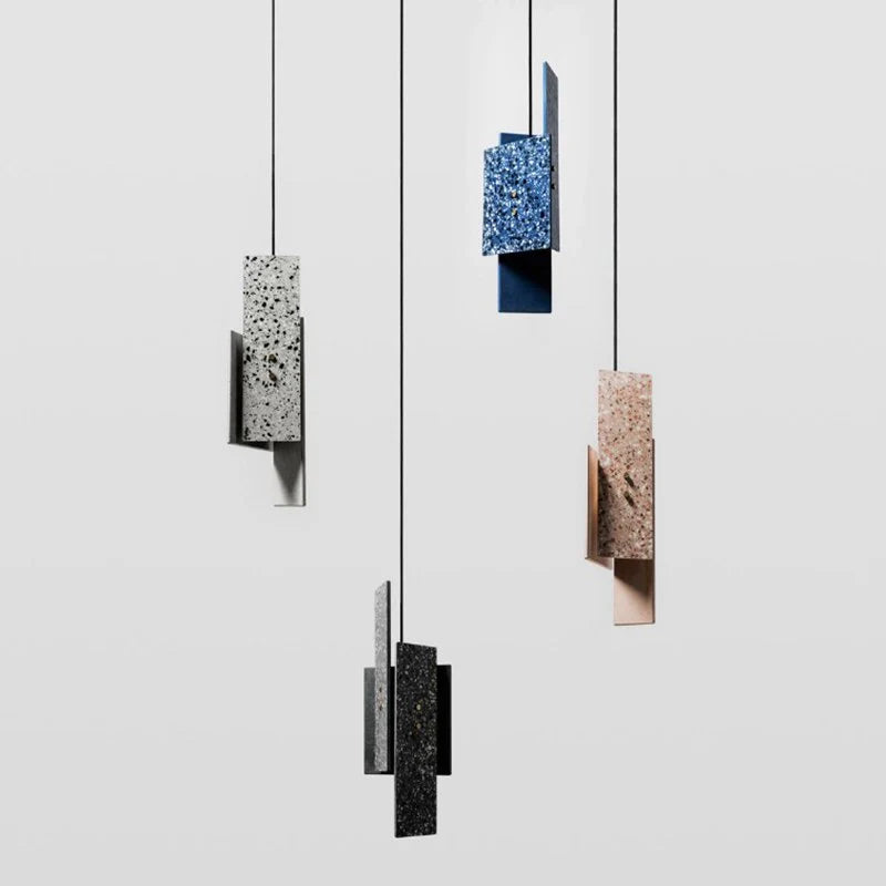 Suspension rétro terrazzo, matière