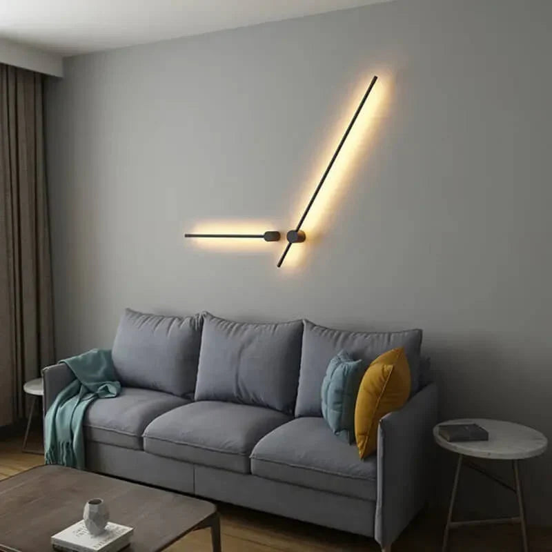 Applique murale LED linéaire noire, lumière