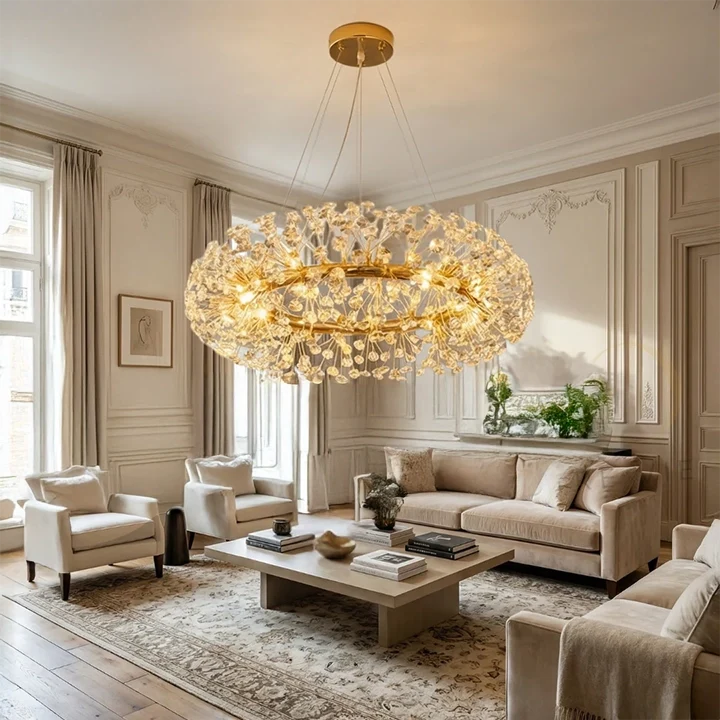Lustre Safran à cristaux, cristaux