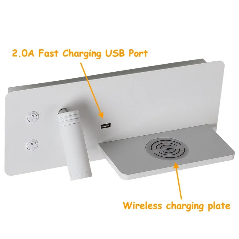 Applique murale liseuse Luxcharge, détail