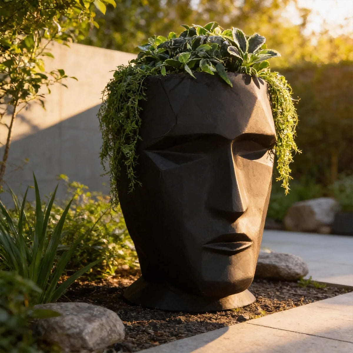Grand vase visage, vue d'ensemble