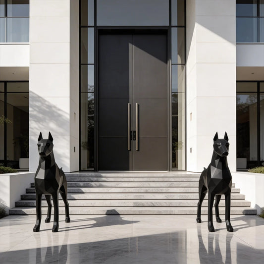 Sculpture Doberman debout