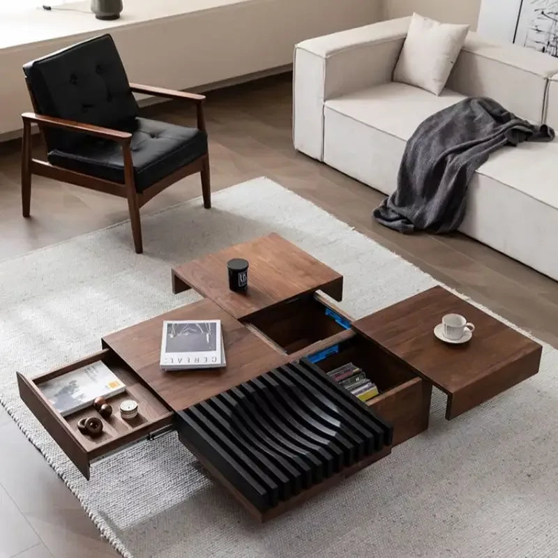 Astana table basse, détail bois