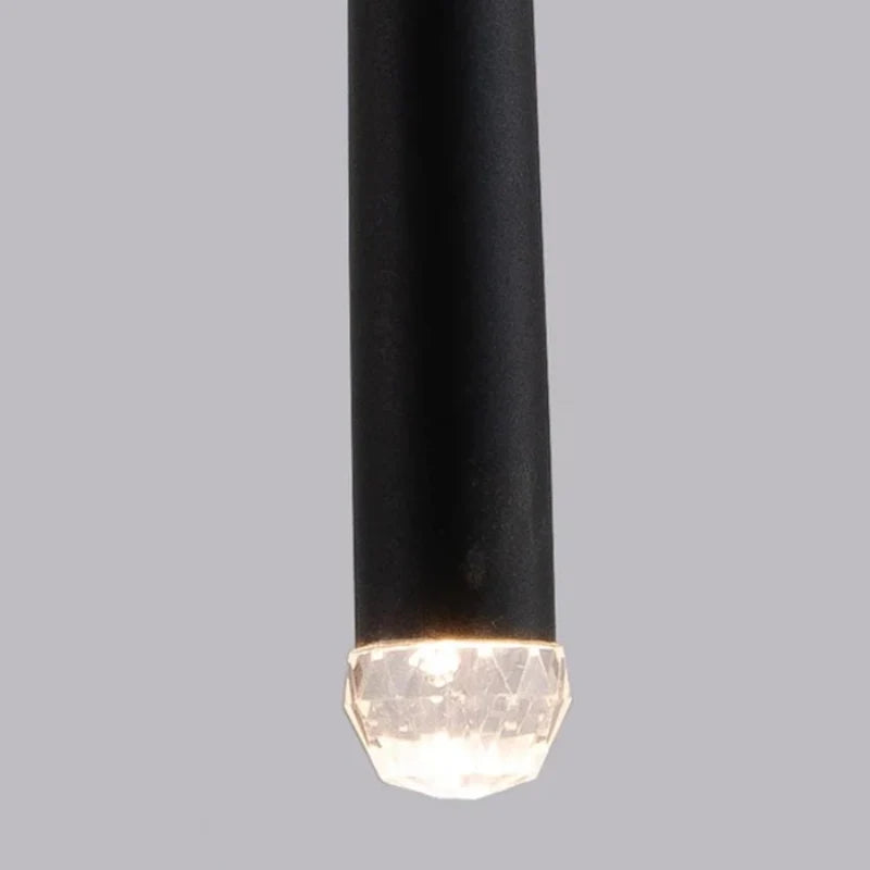Suspension tube aluminium noir, vue d'ensemble