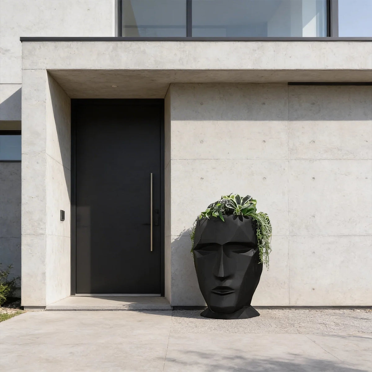 Grand vase visage objet d'art déco