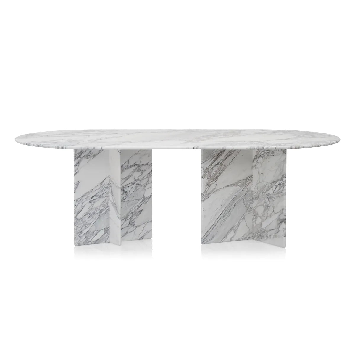 Table Ovale Nelson — Marbre Arabescato