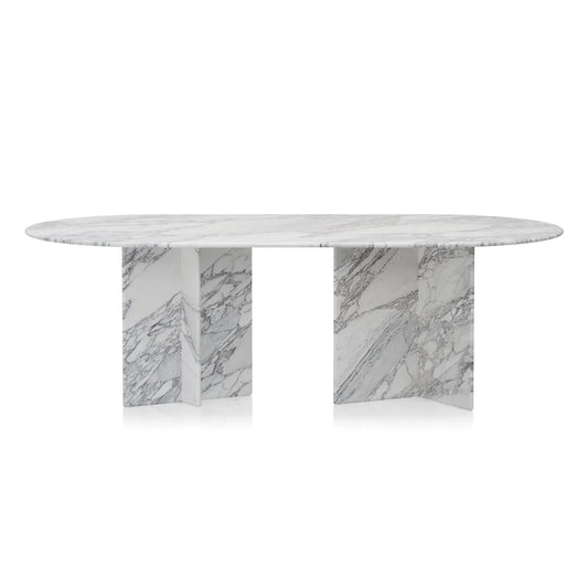 Table Ovale Nelson — Marbre Arabescato