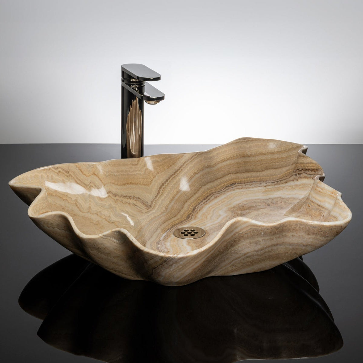Vasque Onyx Wave en marbre