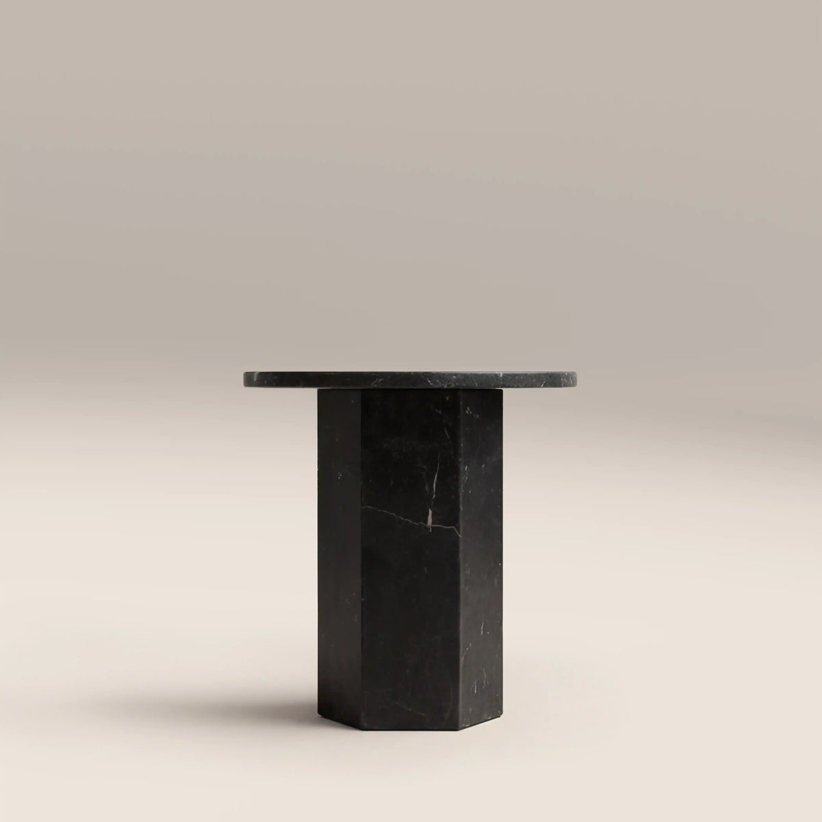 Table d'Appoint Gwenna — Marbre Onyx Noir