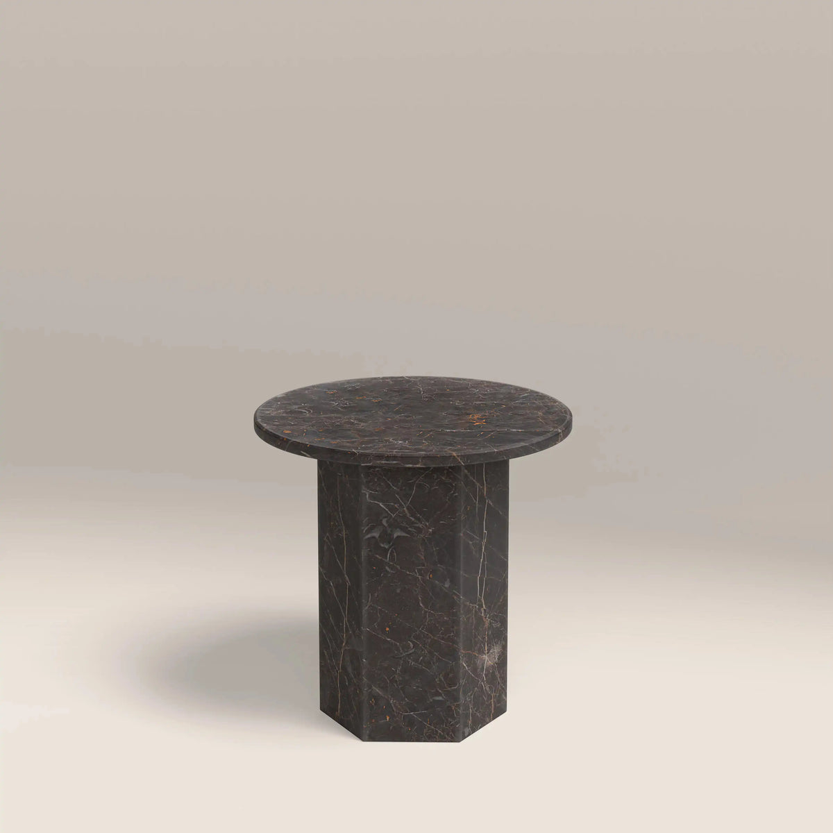 Table d'Appoint Faune — Marbre Gris Orage