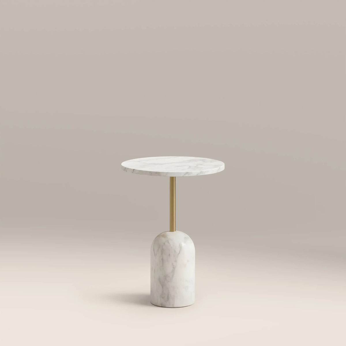 Table d'Appoint Kingston — Marbre Blanc en situation