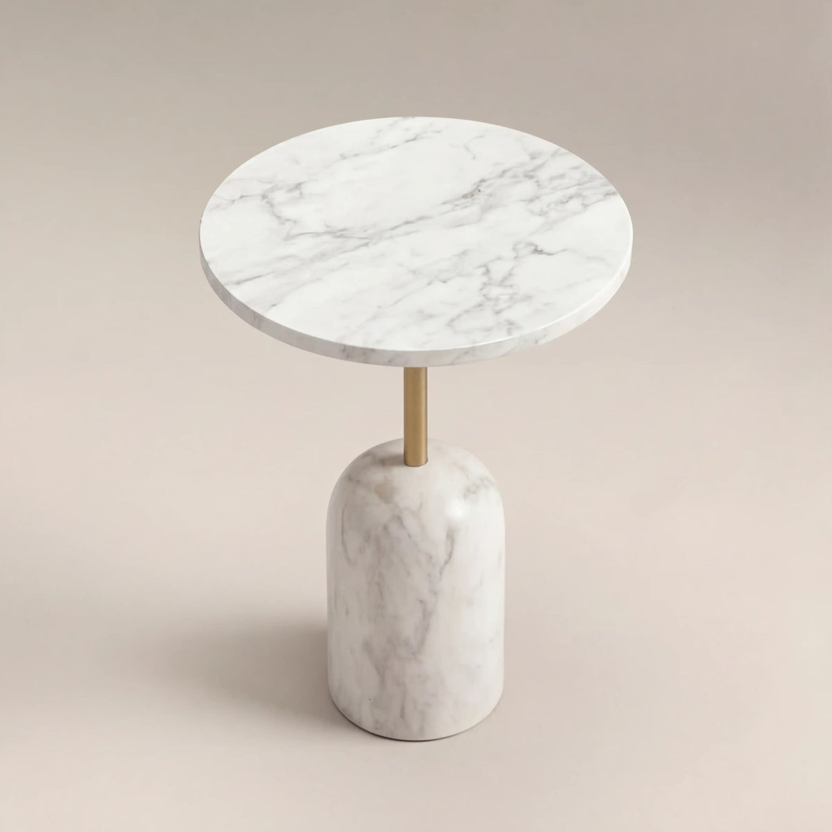 Table d'Appoint Kingston — Marbre Blanc, détail