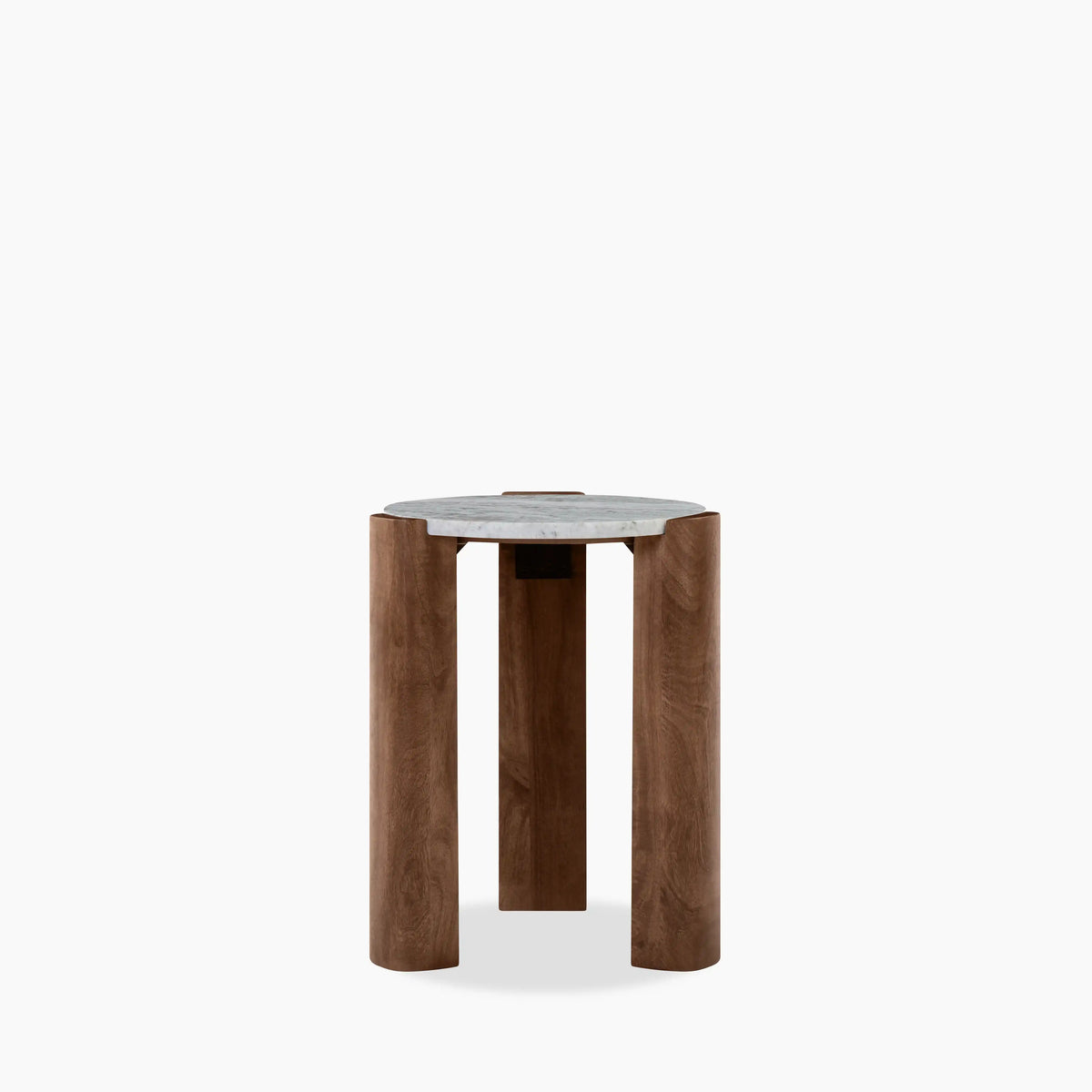 Table d'Appoint Jorane — Marbre Gris & Noyer