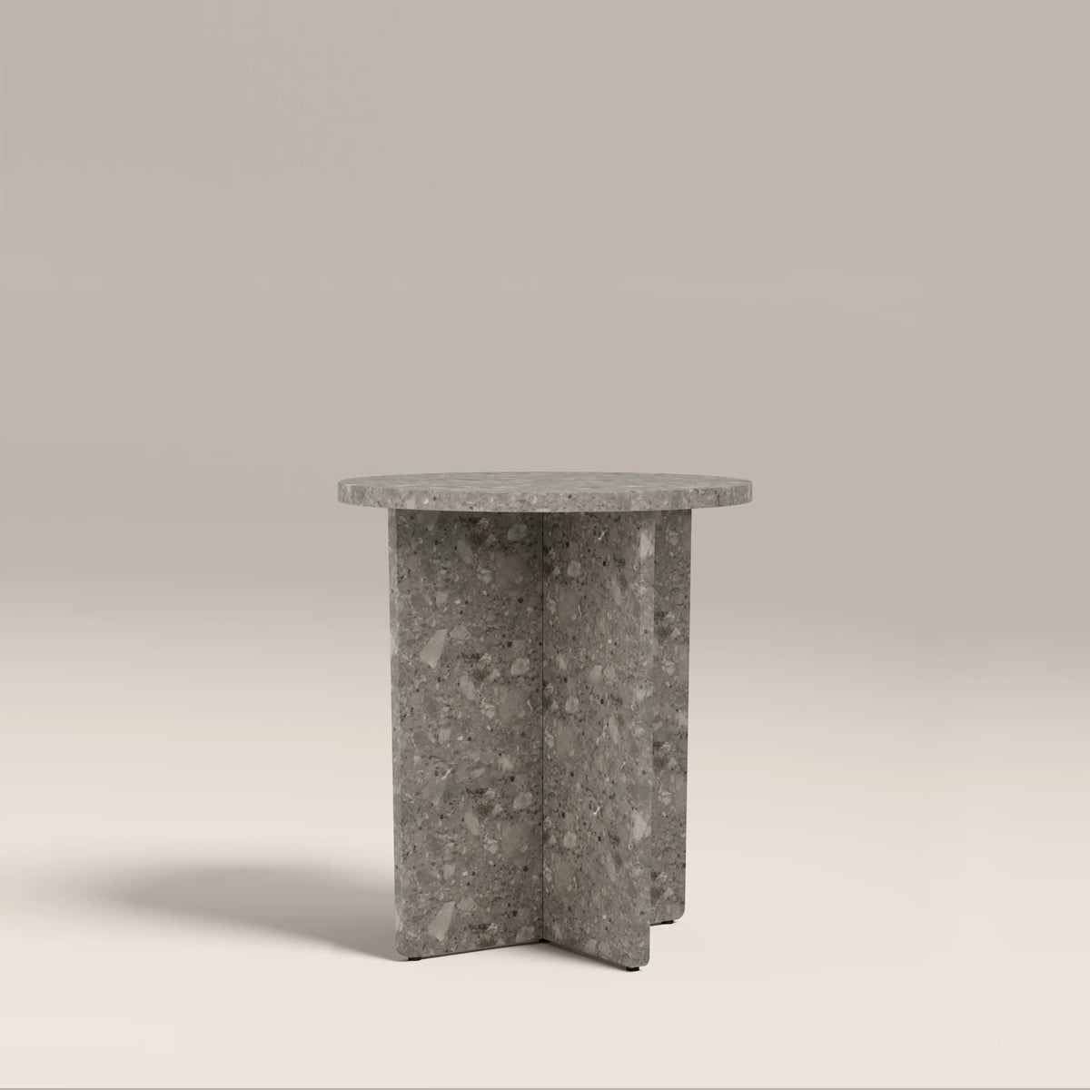 Table d'Appoint Wedge — Marbre Gris Nuage