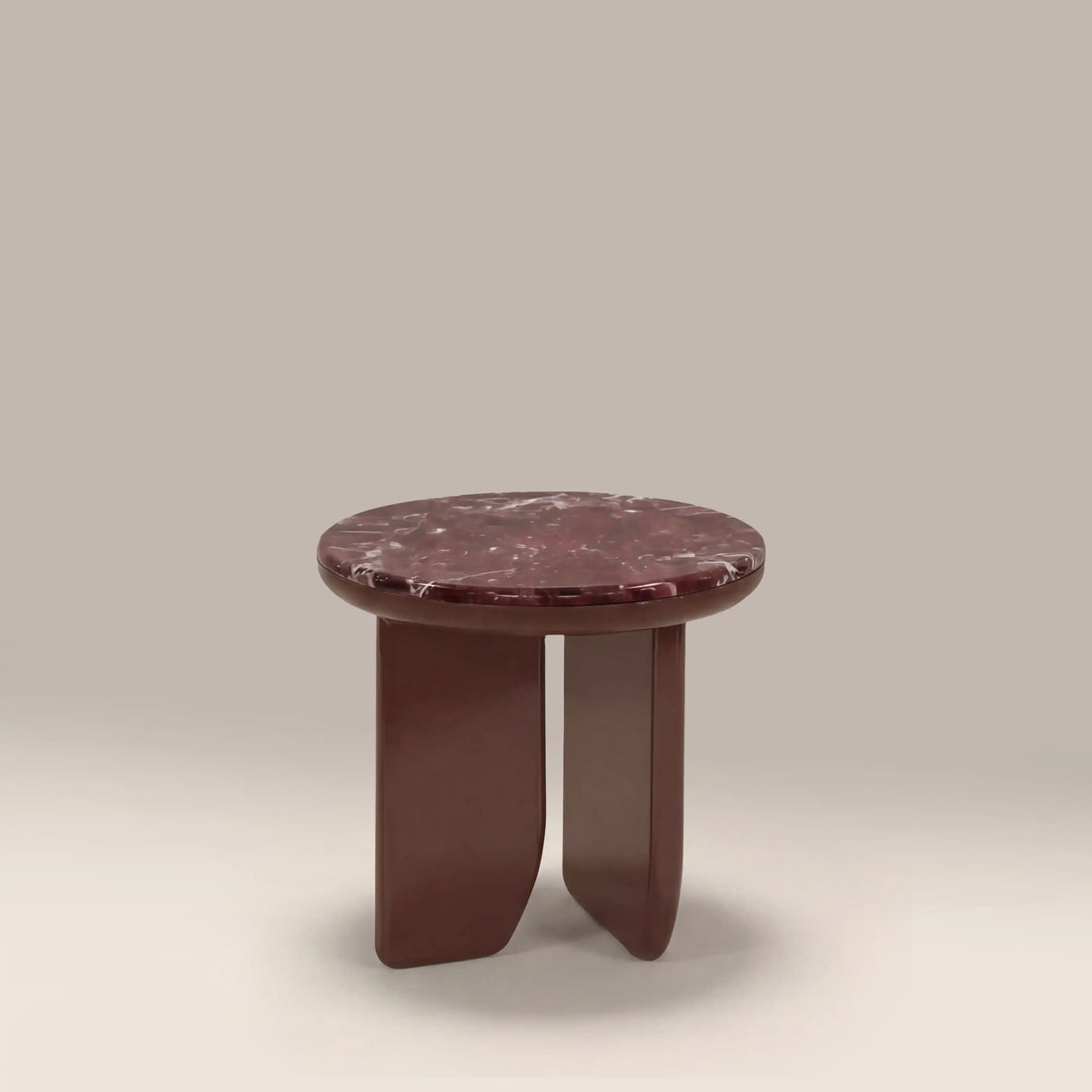 Table d'Appoint Ismea — Marbre Bordeaux en situation