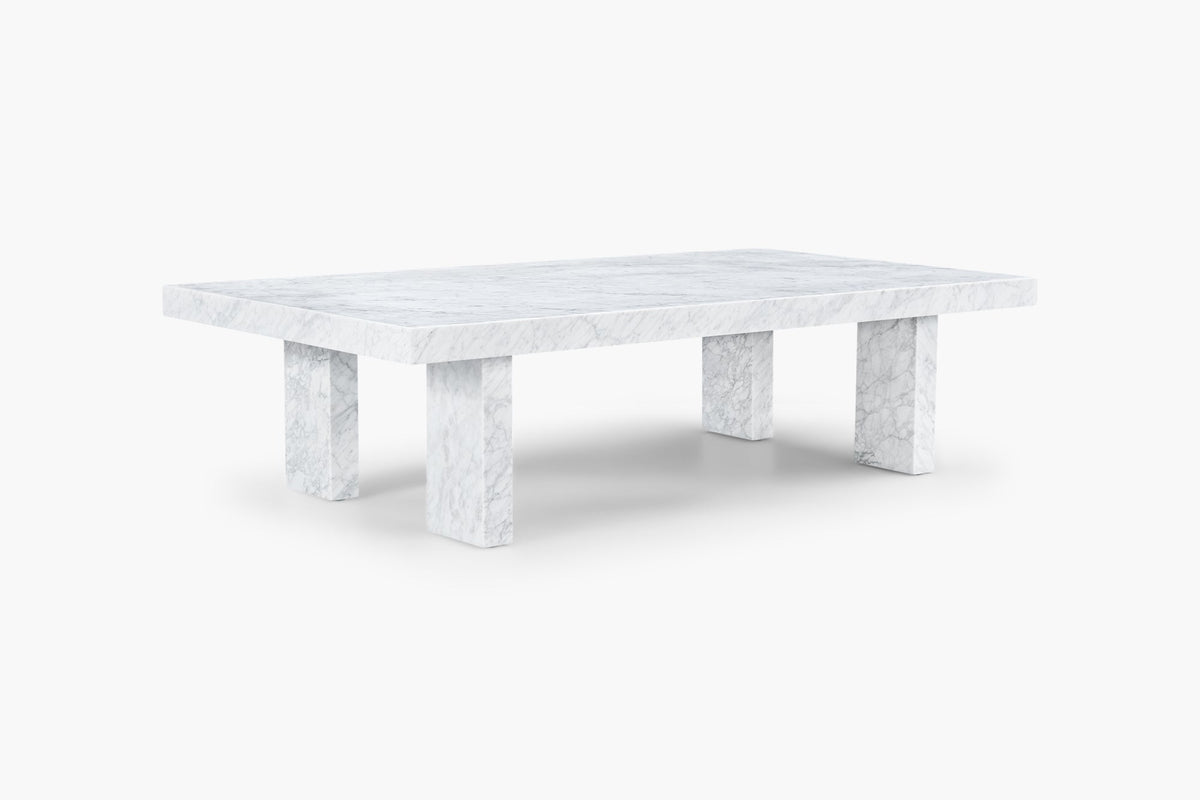 Table Basse Extérieur Canyon — Marbre Carrare
