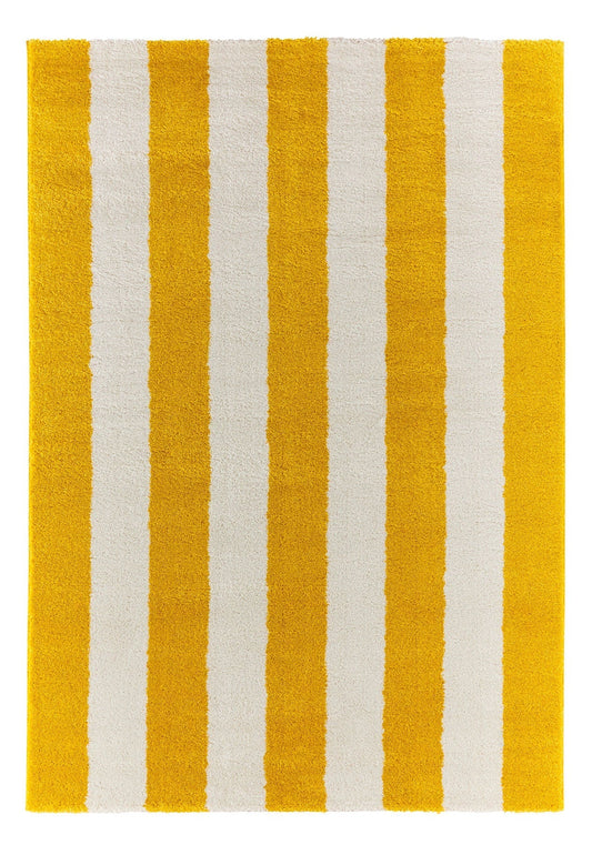 Tapis Groovy seventies jaune rayé