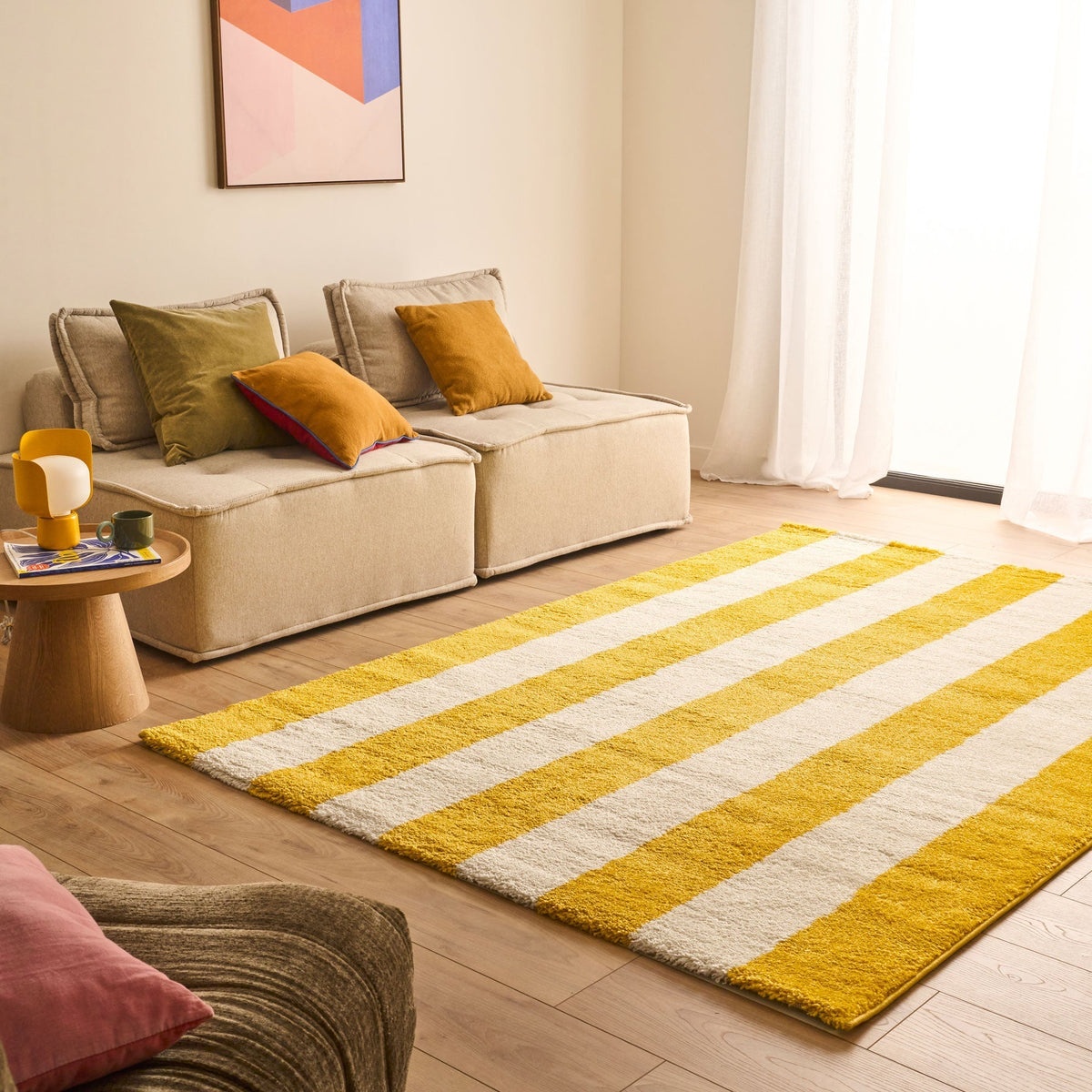 Tapis Groovy, motif rayé