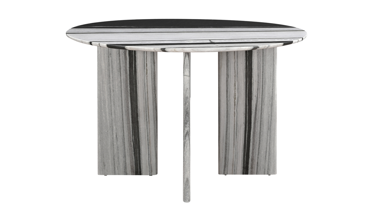 Table à Manger Ronde Celia — Marbre Panda, détail