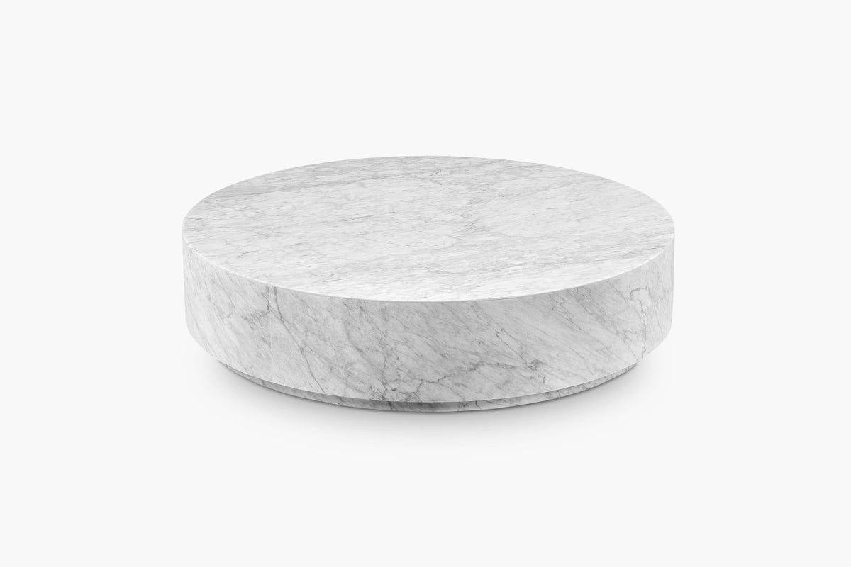 Table Basse Ronde Acros — Marbre Carrare