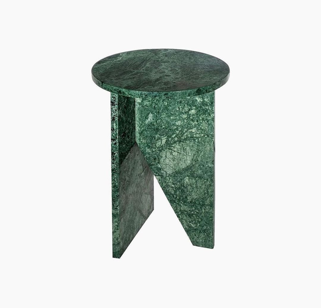 Table d'Appoint Celadon — Marbre Vert Guatemala