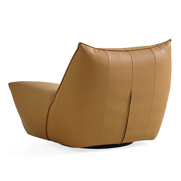 Fauteuil pivotant Java, détail cuir