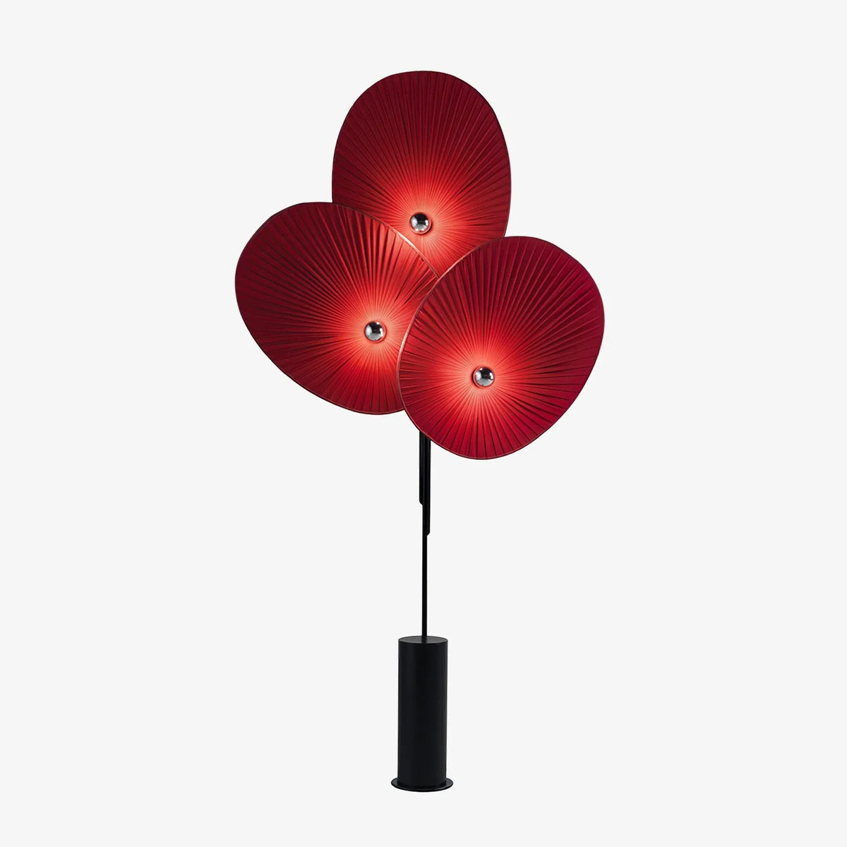 Lampadaire Bloom Trio, abat-jours pétales