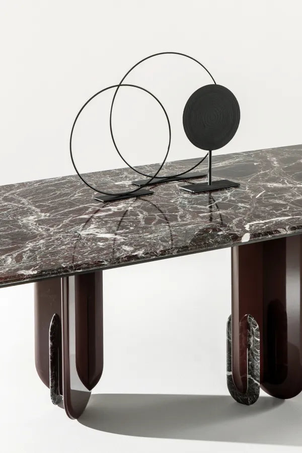 Table à manger Imperia, détail marbre
