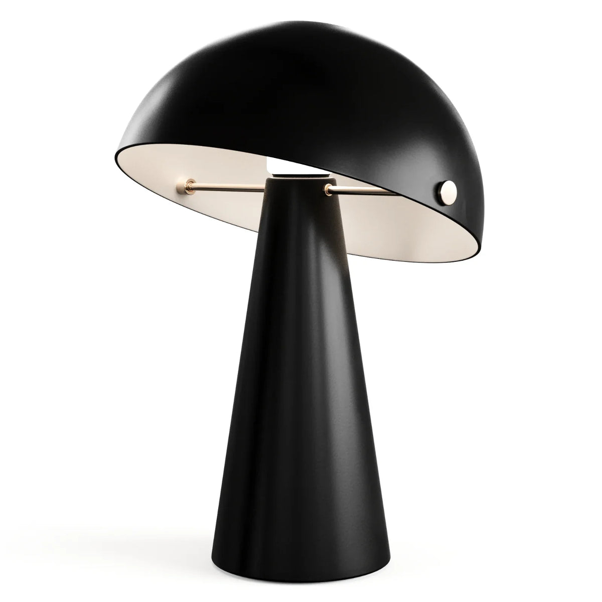 Lampe à poser Luna, abat-jour dôme